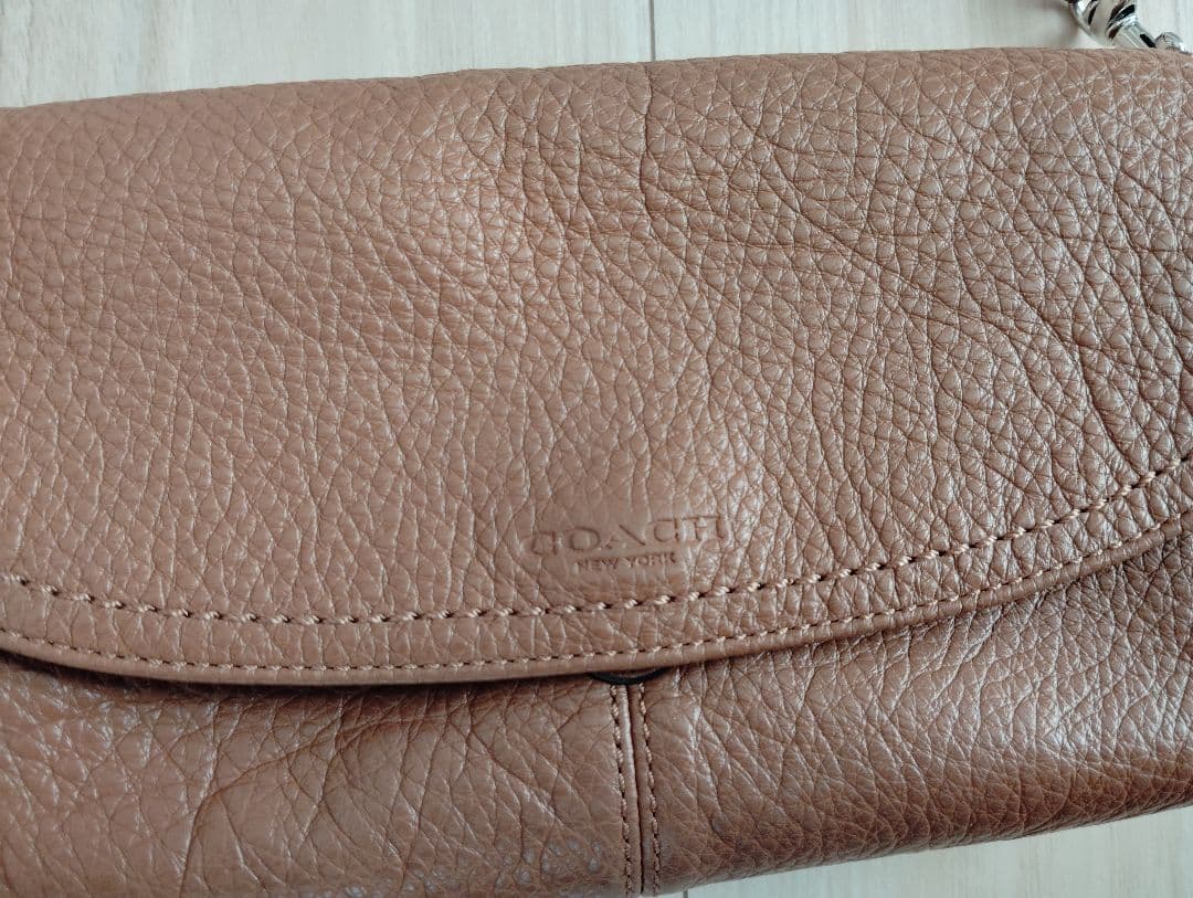 COACH　コーチ レザー　ミニバッグ　ブラウン　カード入れ