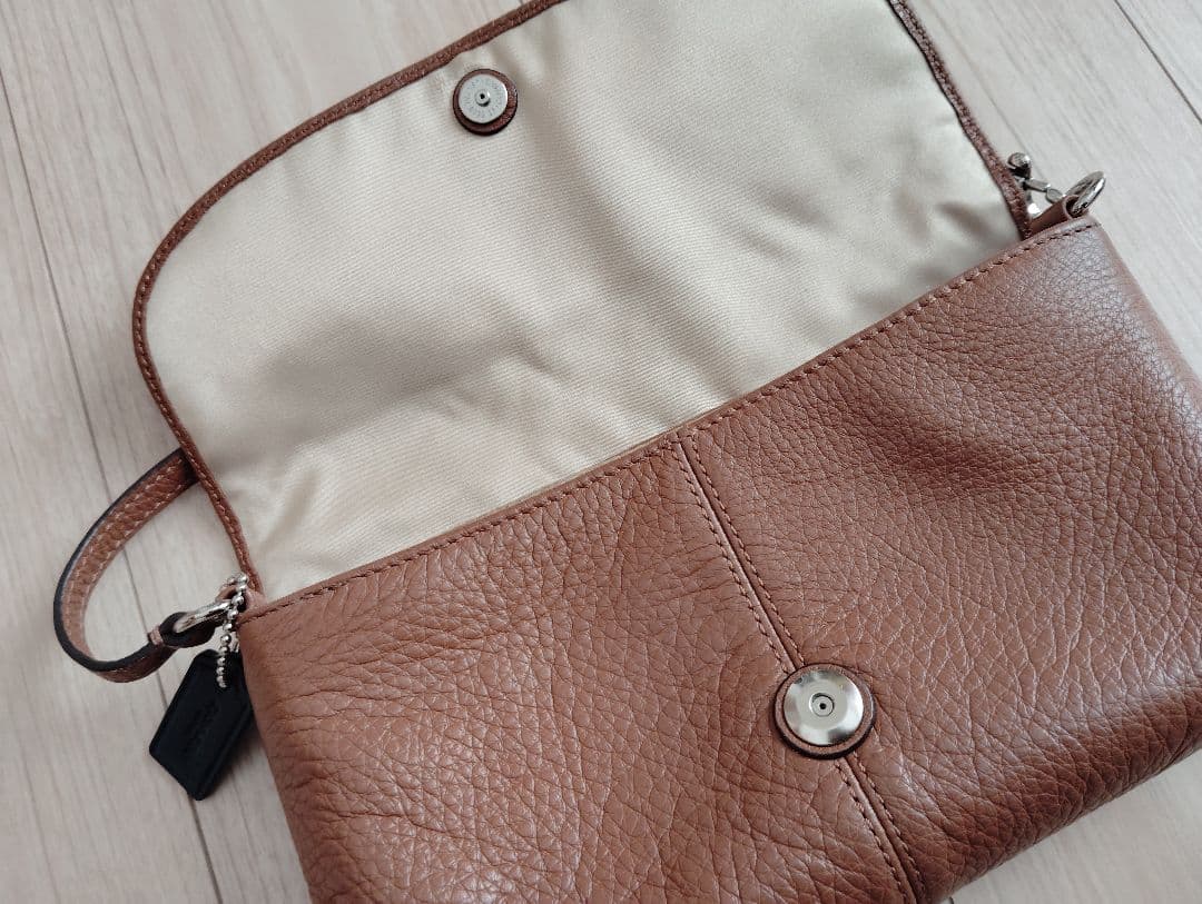 COACH　コーチ レザー　ミニバッグ　ブラウン　カード入れ