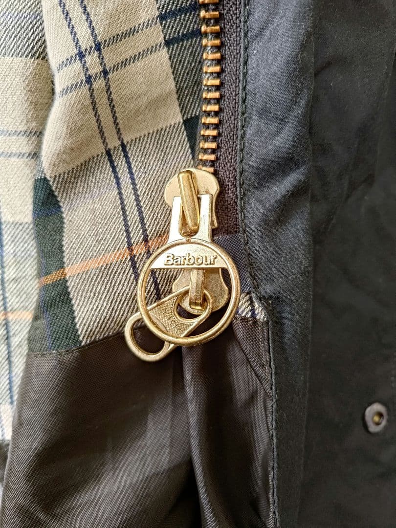 Barbour BORDER ボーダー SL 38 美品　ピンバッジ付き