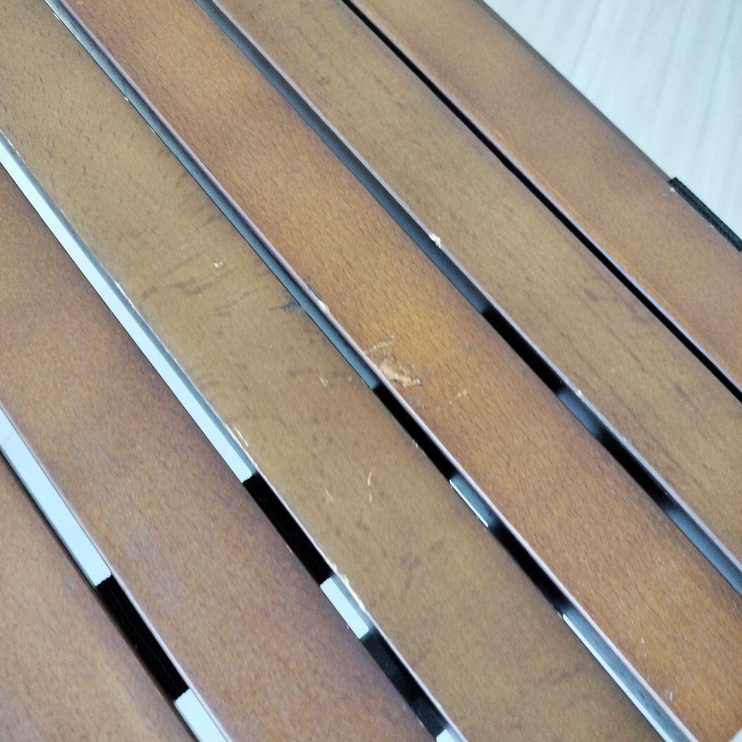 【Hy】クイックキャンプ 折りたたみ スリムウッドロールテーブル 120