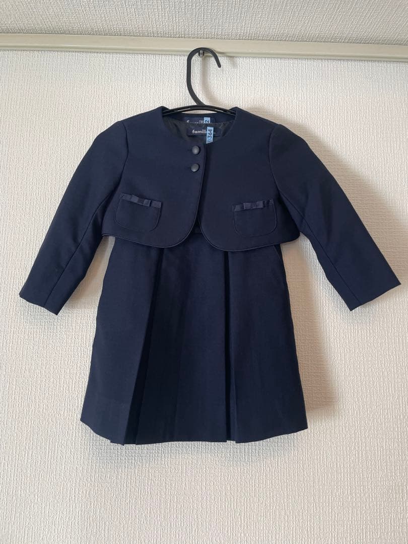 familiar ファミリア入園式お受験用ワンピース　アンサンブル　セット　90