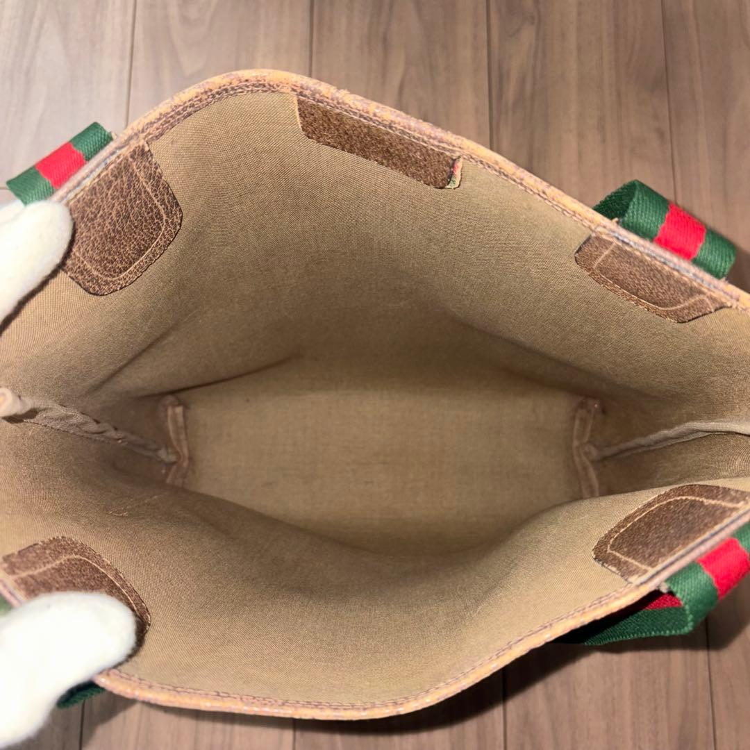 GUCCI グッチ GG柄 キャンバス シェリーライン トートバッグ A4可