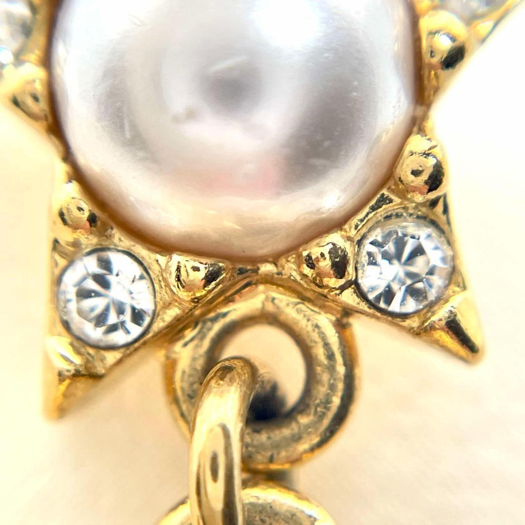 片耳のみ シャネル フェイクパール ラインストーン ピアス ココマーク GP