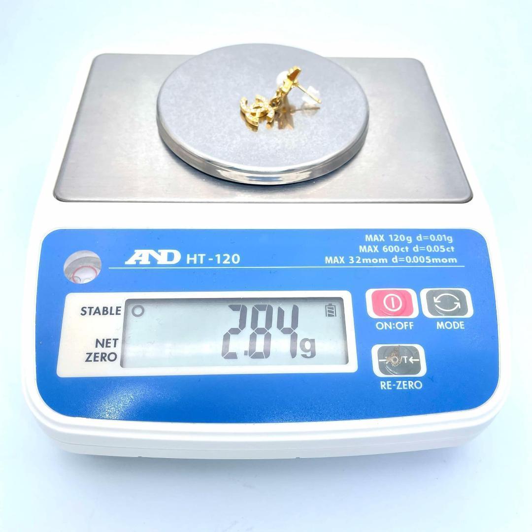 片耳のみ シャネル フェイクパール ラインストーン ピアス ココマーク GP