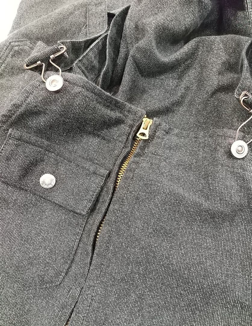 価格変更 Fob factory F0466 ダークグレーオーバーオール