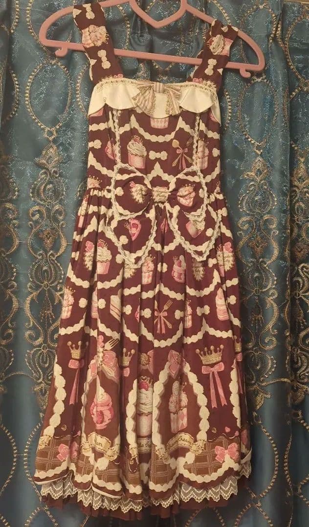 最終値下げsweet cream princess柄ジャンパースカート