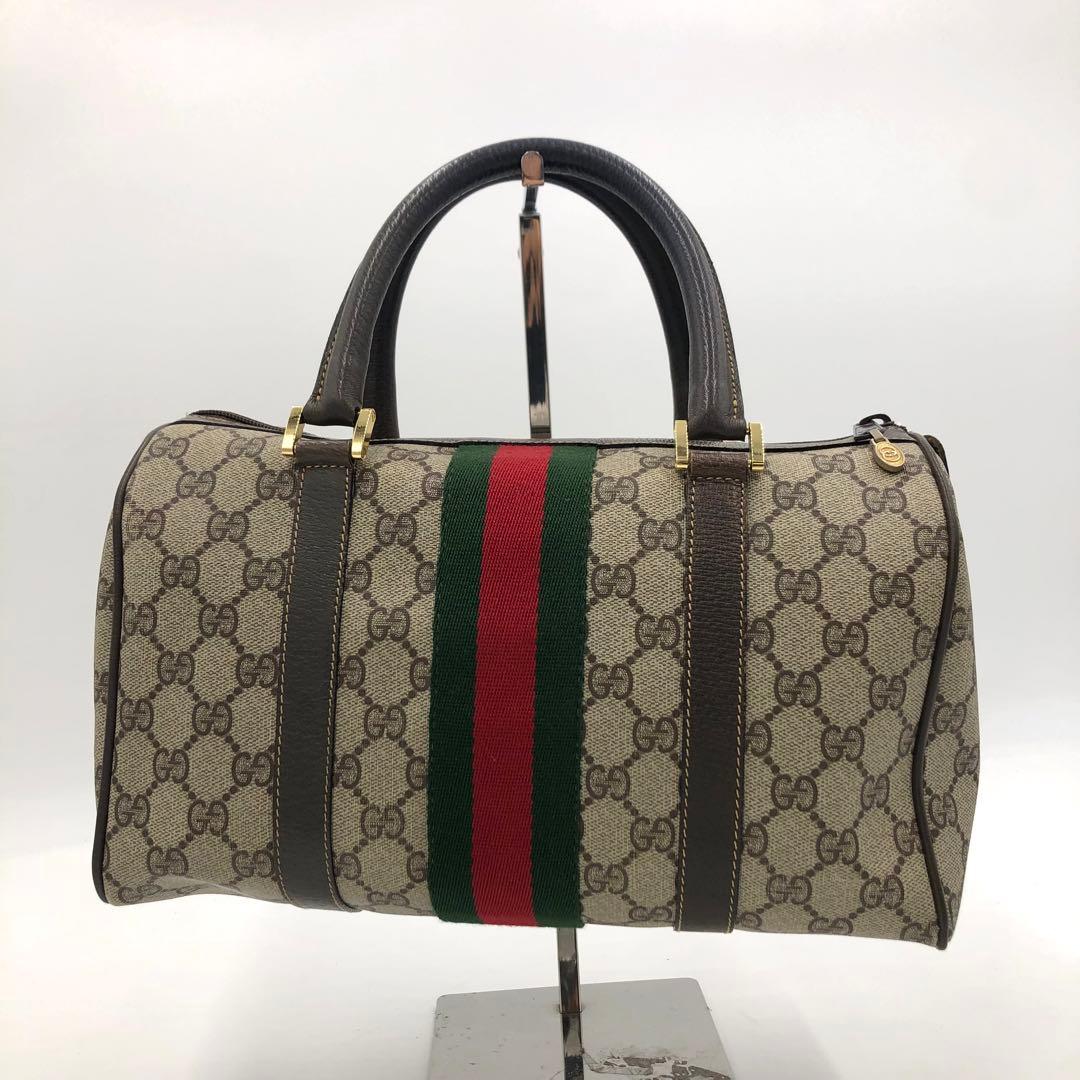 【極美品✨】グッチ ヴィンテージ シェリーライン GG ミニボストンバッグ