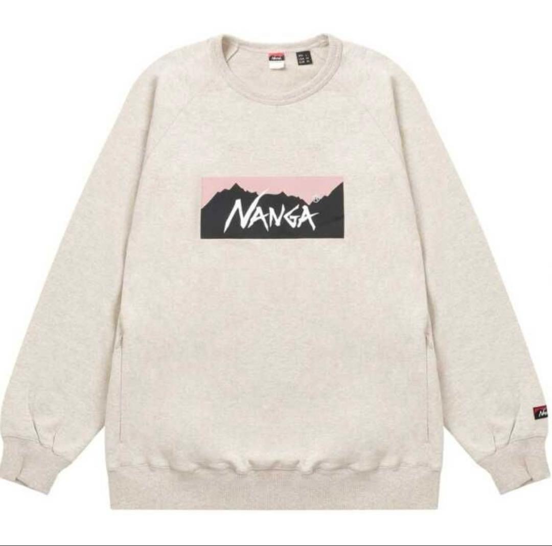 【新品未使用】NANGA ボックスロゴスウェット M