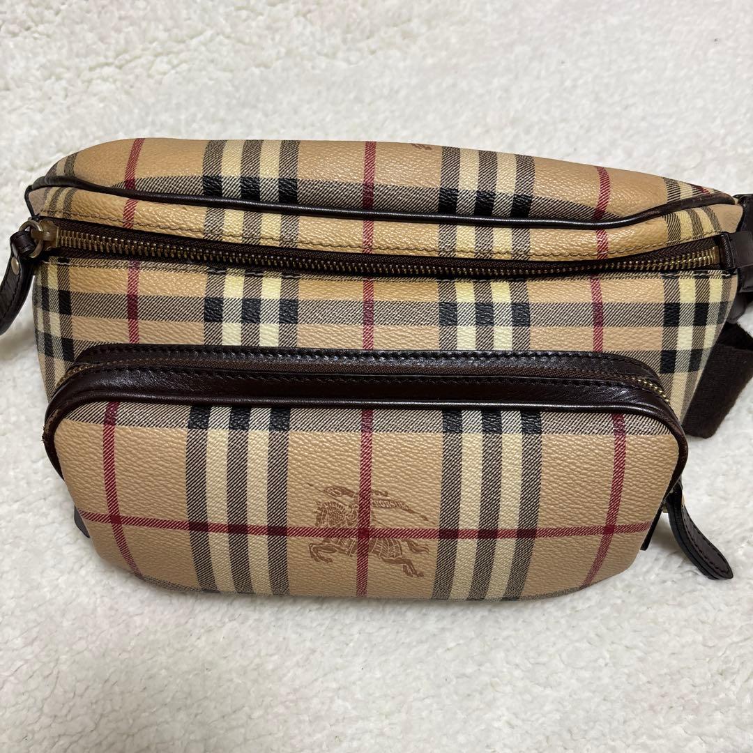 【美品】Burberry バーバリー ウエストポーチ ショルダーバッグ