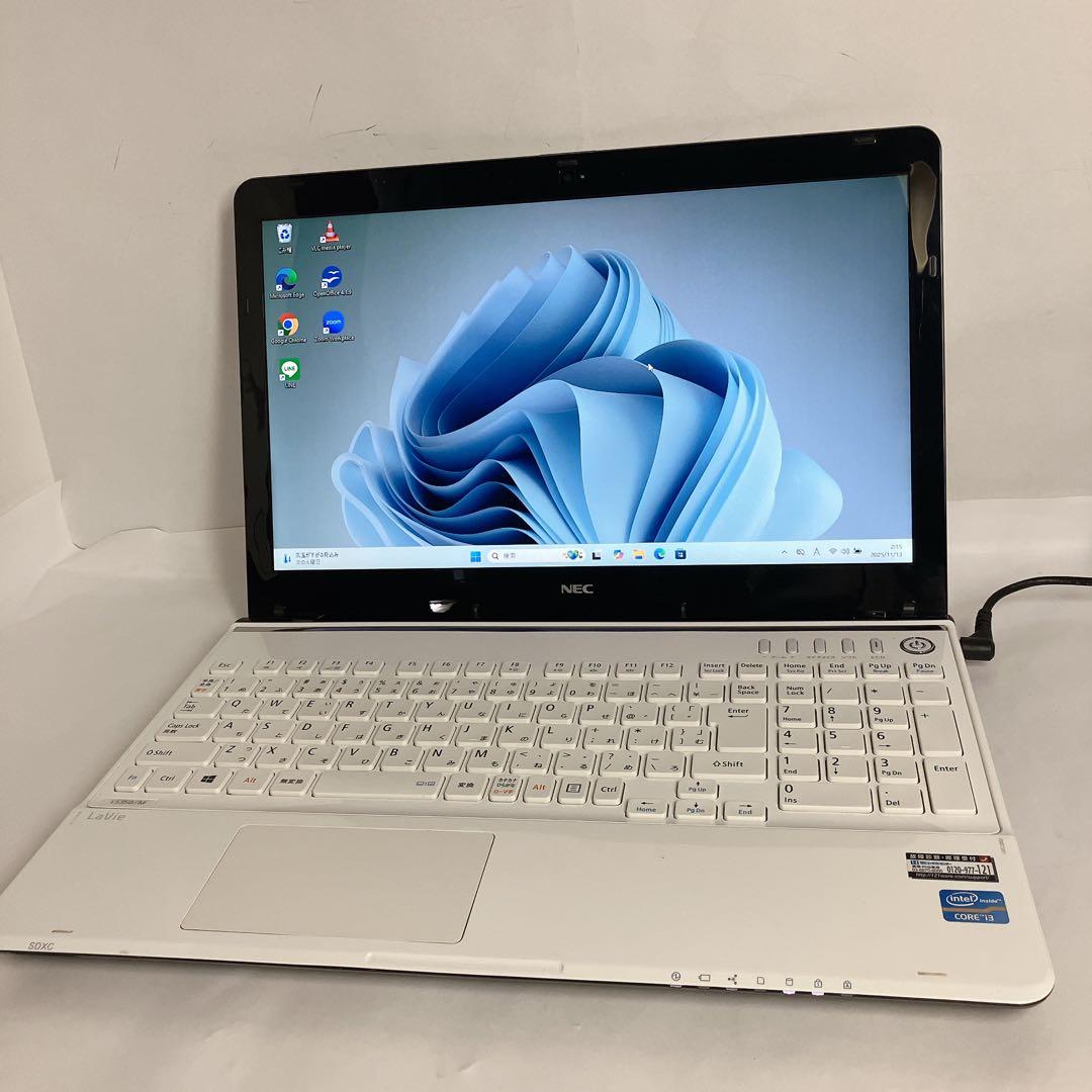 NECノートPC 15.6インチ Win11/ カメラDVD搭載