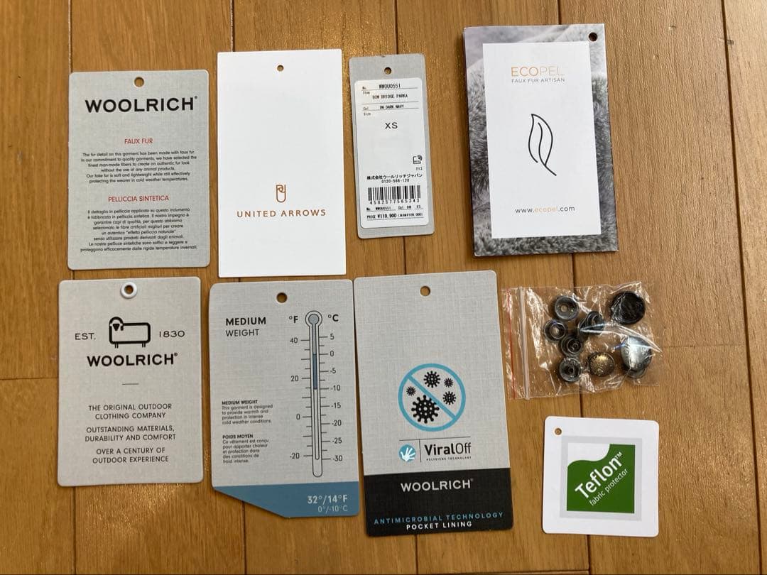 タロ　美品WOOLRICH ダウンBOW BRIDGE COAT XS