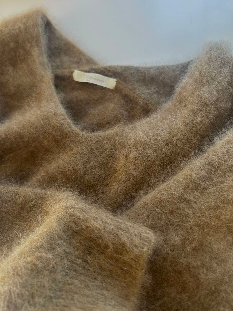 plage プラージュ Fur v ファースリットプルオーバー ニット モヘア