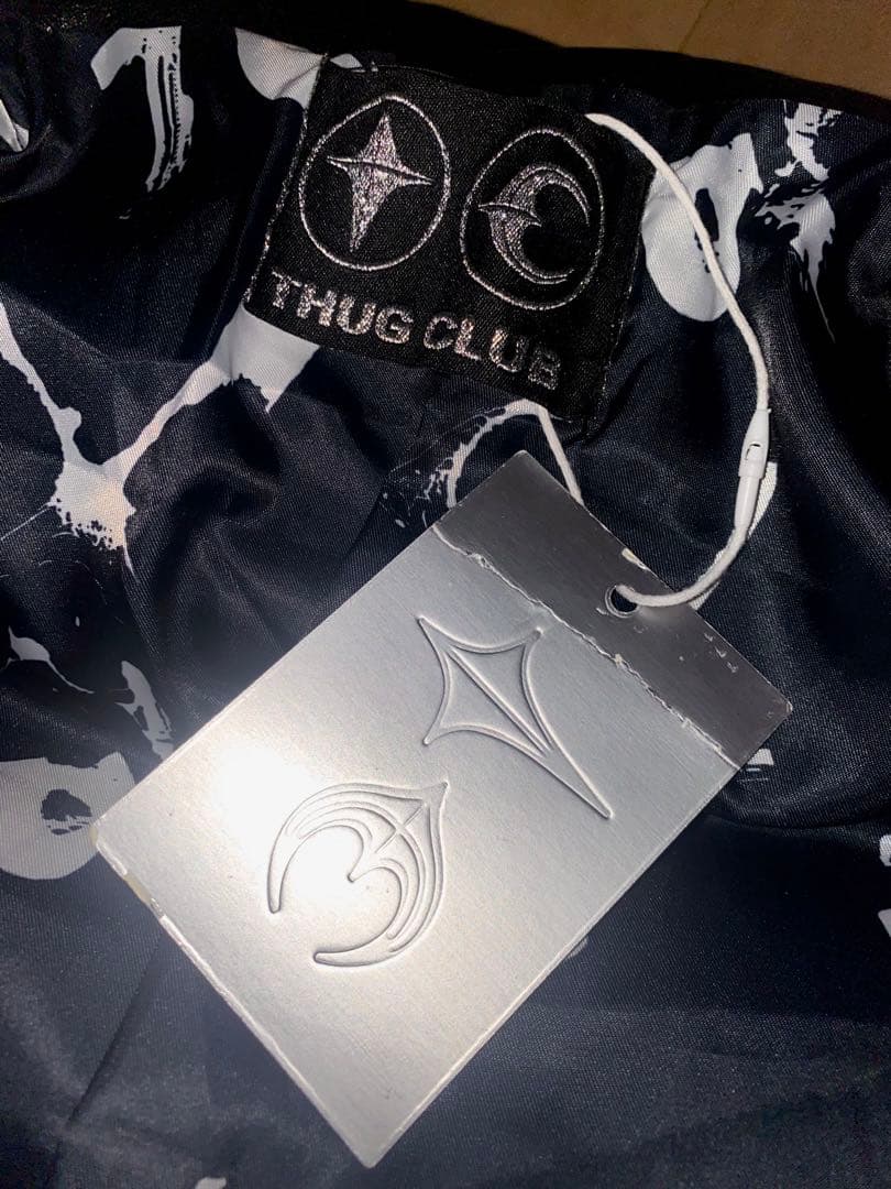 thug club Leather Puffer Jacket ダウンジャケット