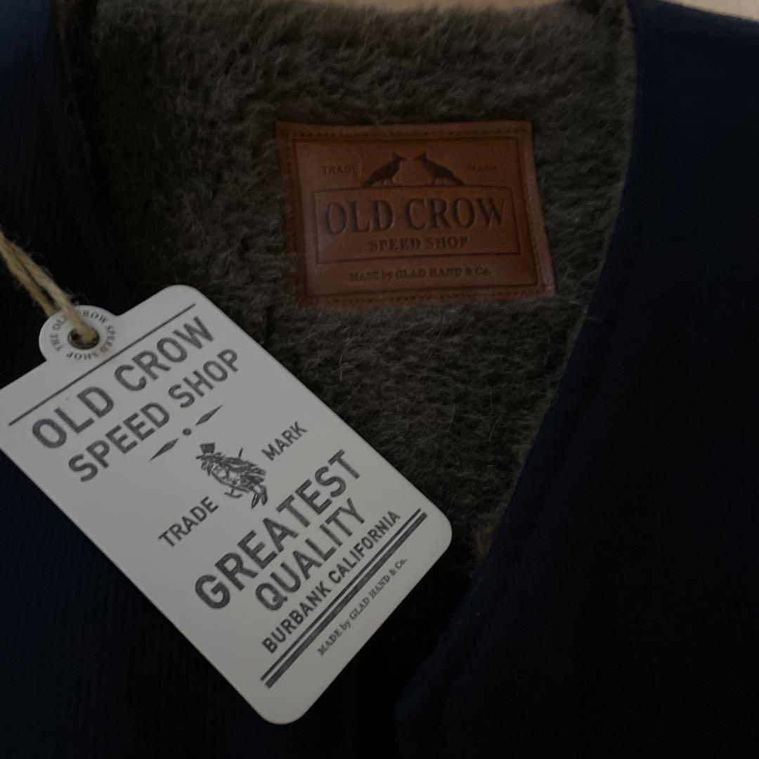 OLD CROW ネイビー ベスト ウールライニング