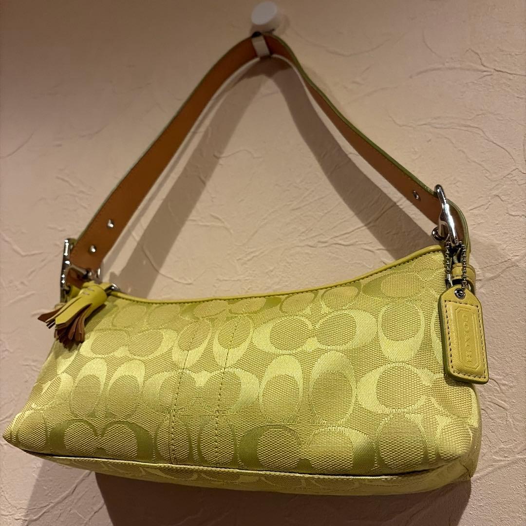 【希少色】COACH コーチ ハンドバッグ ワンショルダー シグネチャー y2k