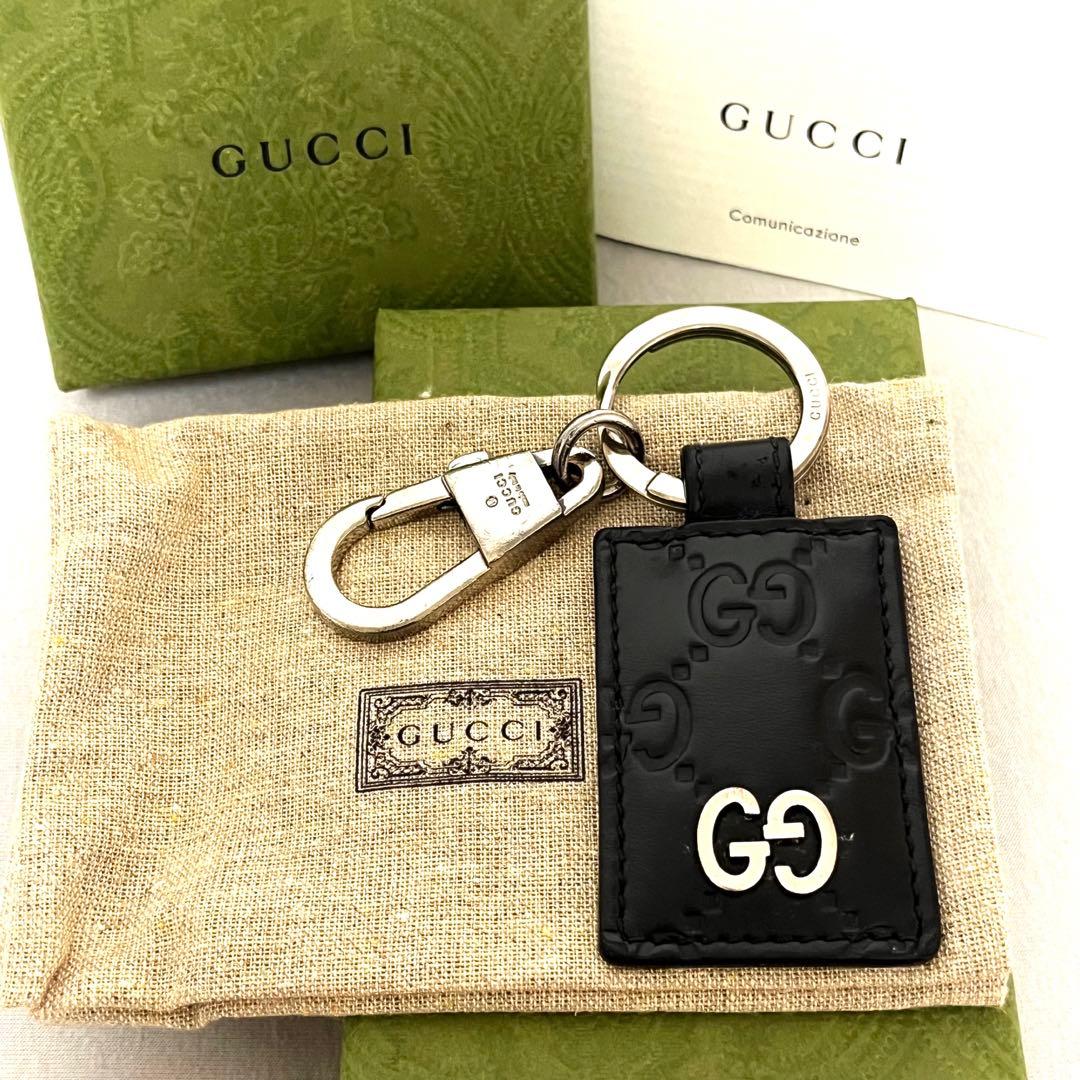 [箱付き] GUCCI グッチ キーリング グッチシマ シグネチャー GG