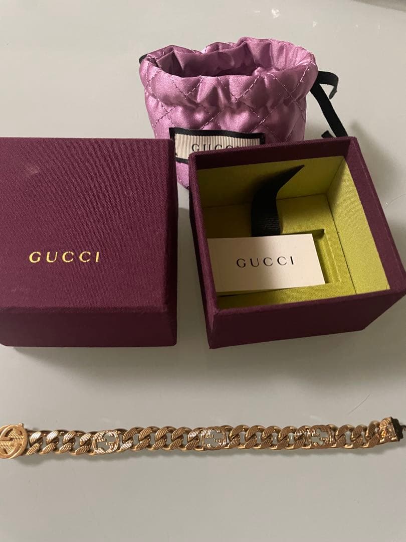 【SALE】GUCCI インターロッキングゴールド ネックレス&ブレスセット⭐︎⭐︎