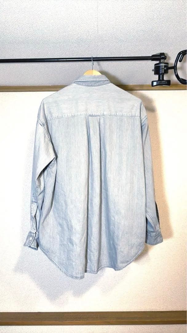 H BEAUTY&YOUTH H アイスウォッシュ デニムシャツ サイズ：M