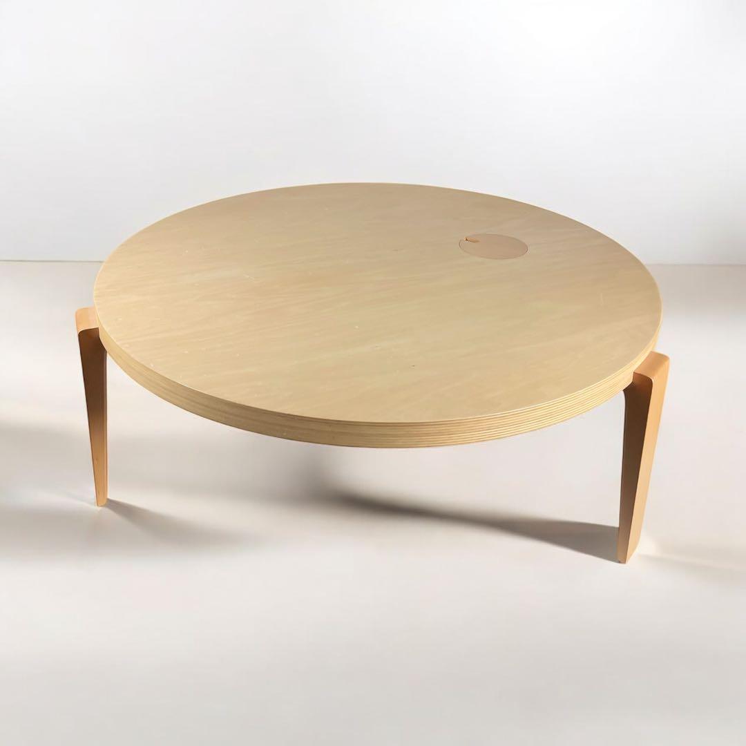 HR464 【レアデザイン】日進木工 nissin KO-DAI 丸テーブル