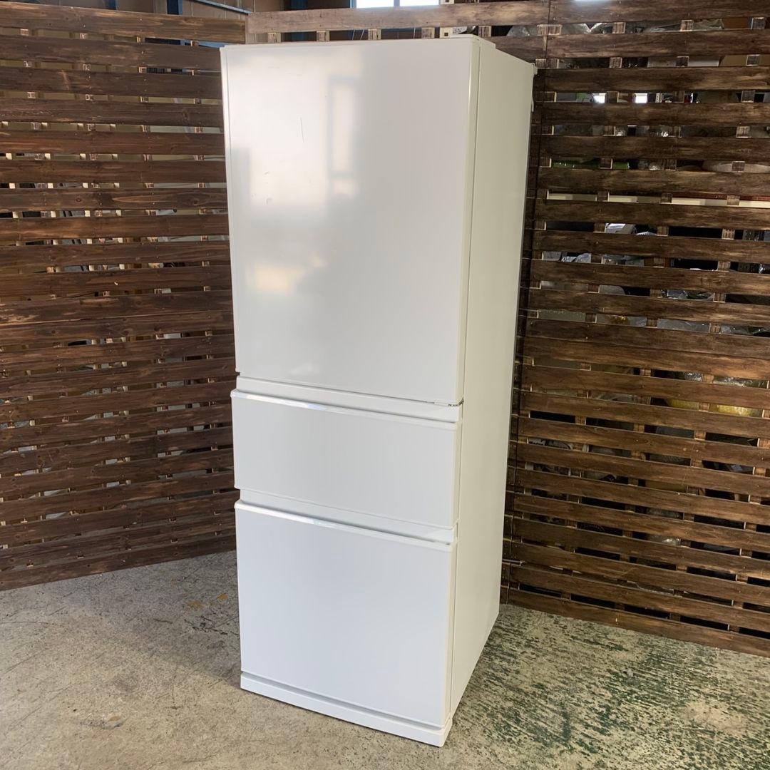 J974 三菱 冷蔵庫 3ドア MR-C33K-W 330L 2022年製