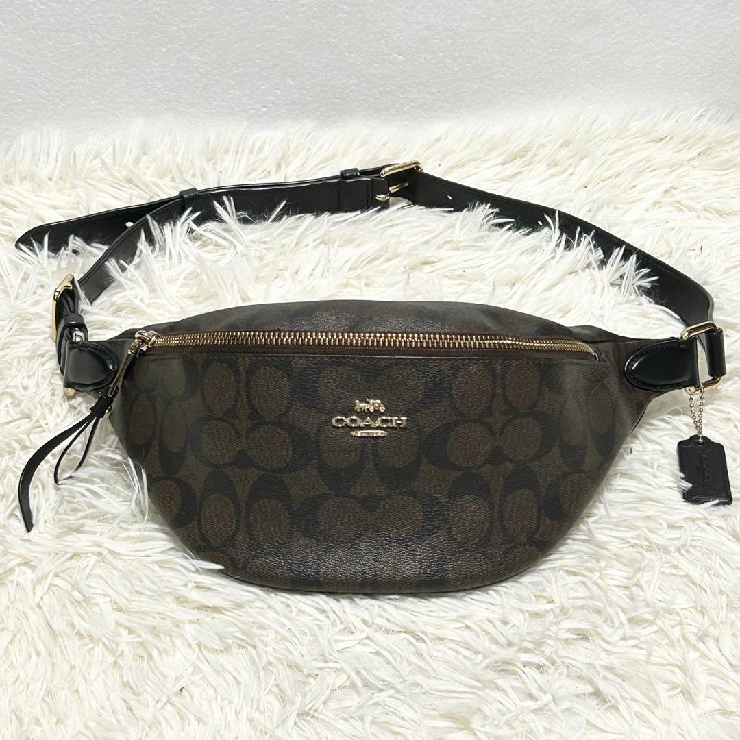 ✨極美品✨COACH コーチ シグネチャー ボディバッグ ウエストバッグ