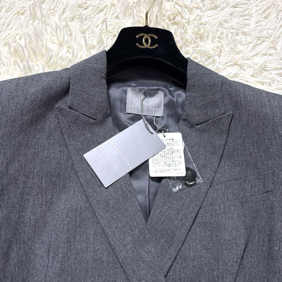 最終価格‼️新品✨セオリーリュクスパンツスーツ セットダブルテーラードJKレーヨン