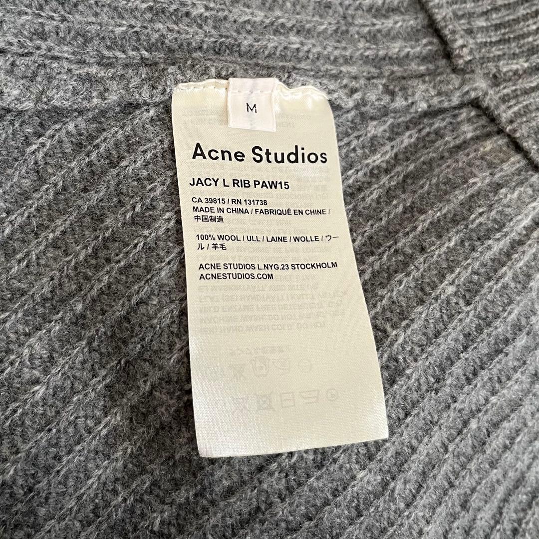 【希少サイズ✨️】Acne Studios 変形リブハイネックニット グレー M