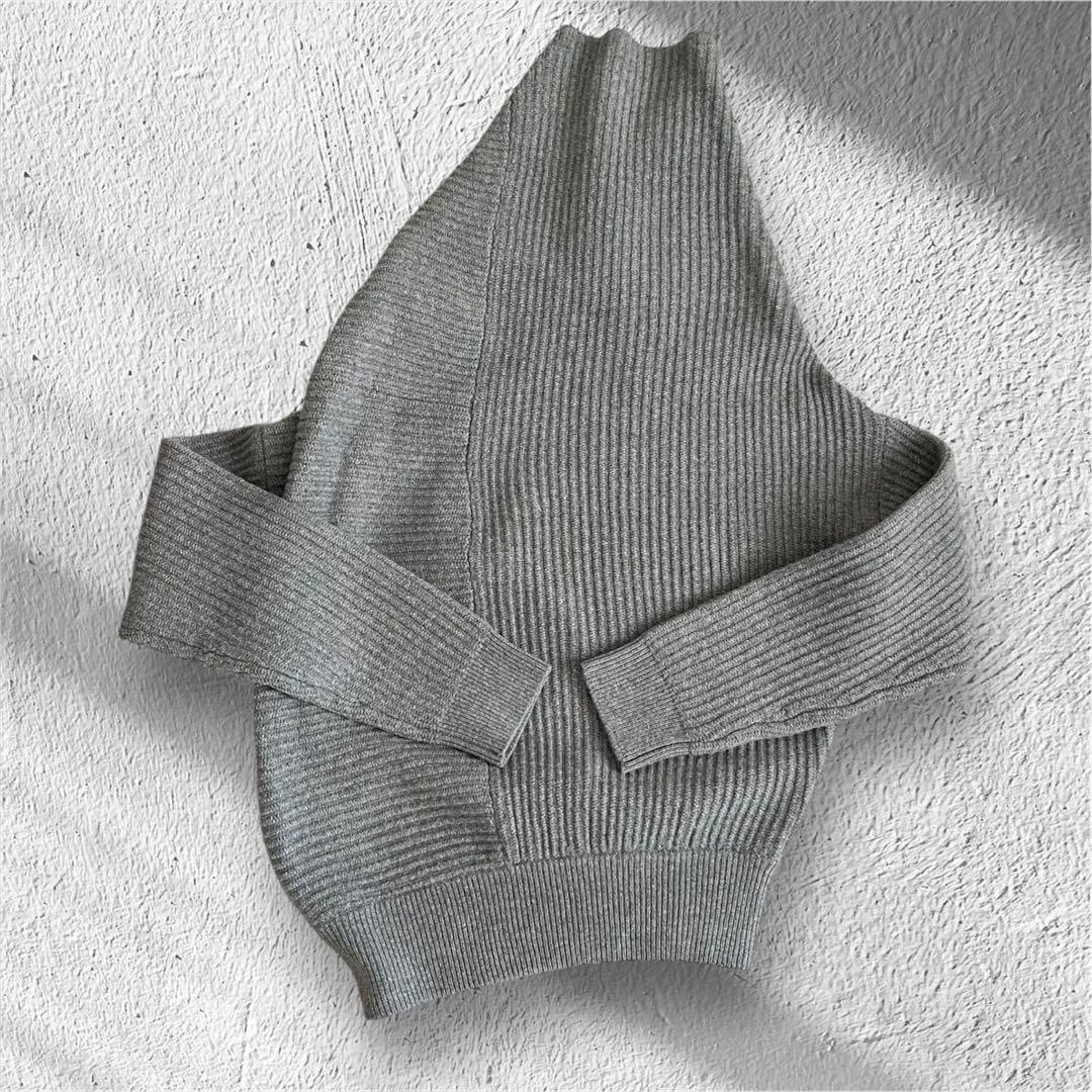 【希少サイズ✨️】Acne Studios 変形リブハイネックニット グレー M