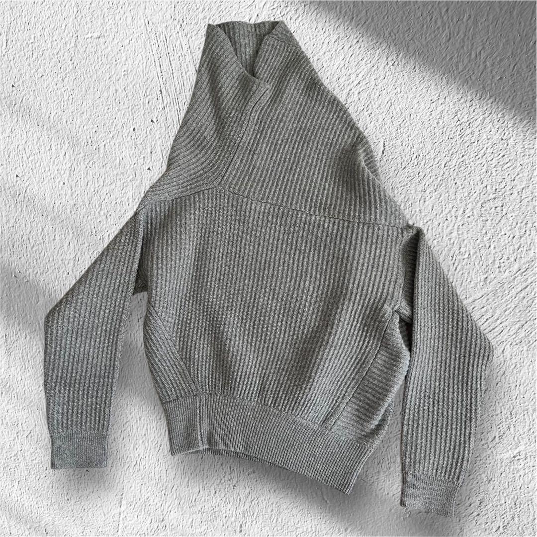 【希少サイズ✨️】Acne Studios 変形リブハイネックニット グレー M