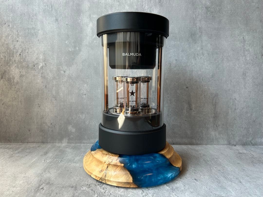 BASE WOOD DESIGN OD缶 ランタン 台座 花台 ポプラ×レジン⑦