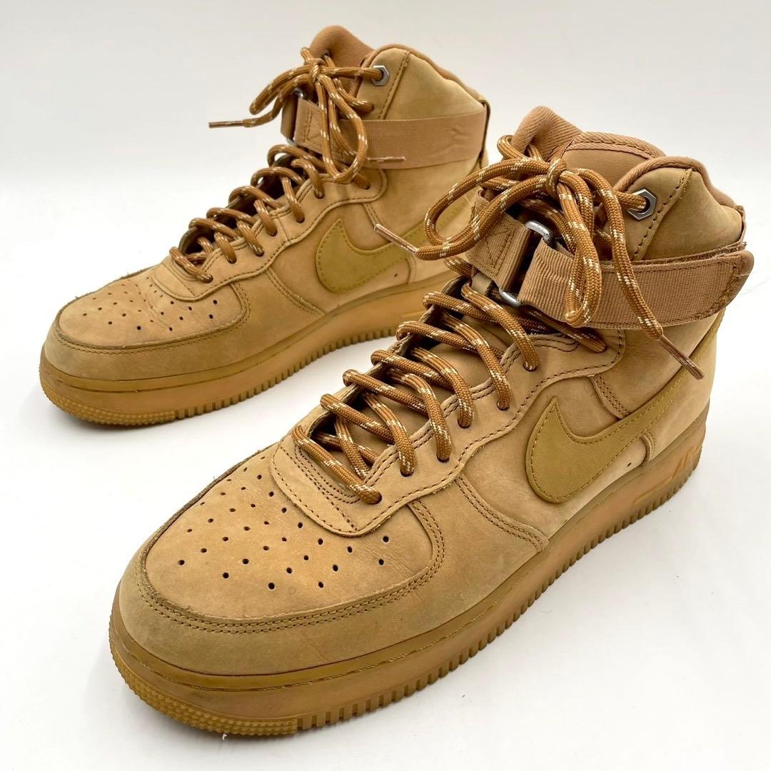 ナイキ スニーカー エアフォース1 ハイ ヌバック ベージュ 28 Y1507