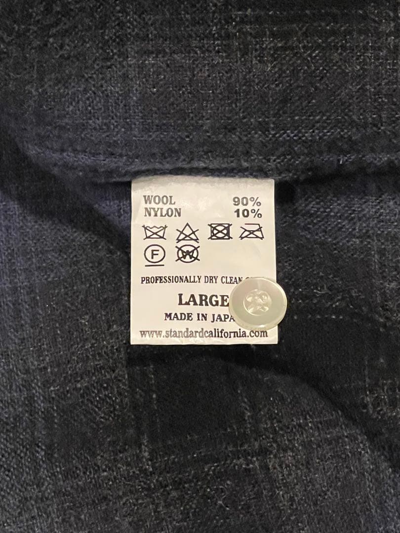 Standard California 21AW オンブレWOOL シャツブルー