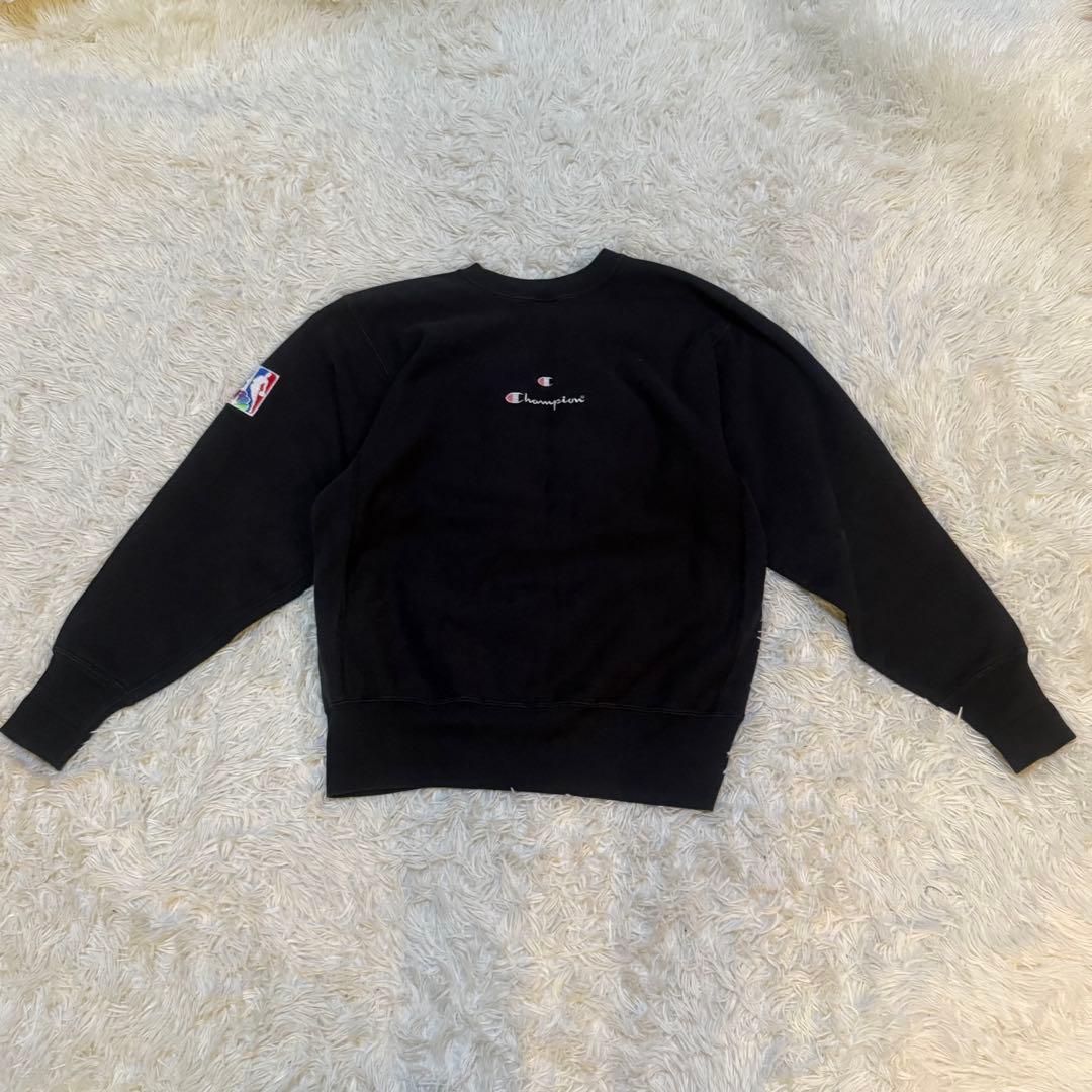 Champion NBA刺繍スウェット L 黒 USA製 希少