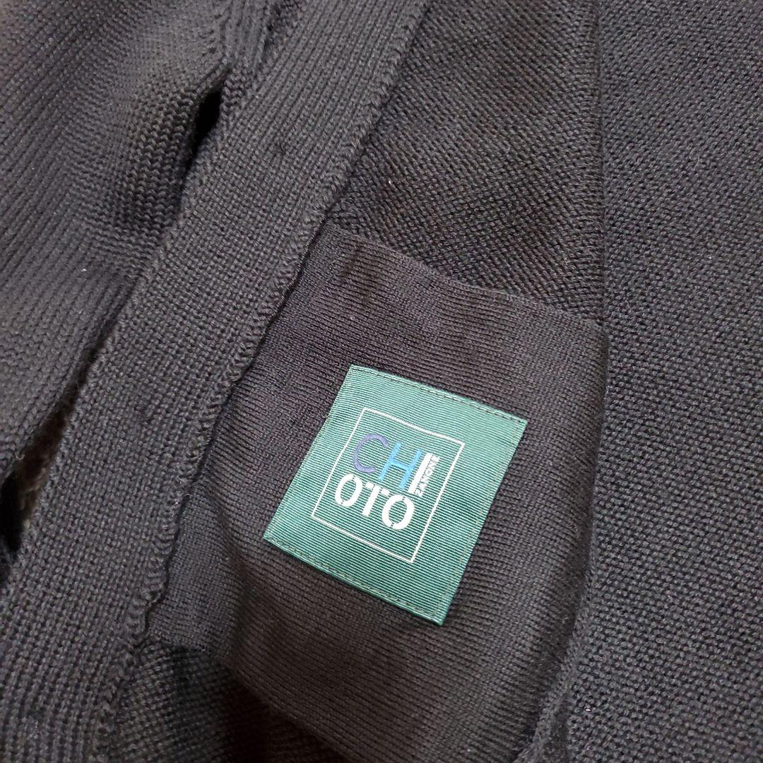 ザノーネ 黒 ハイネック ニットセーター