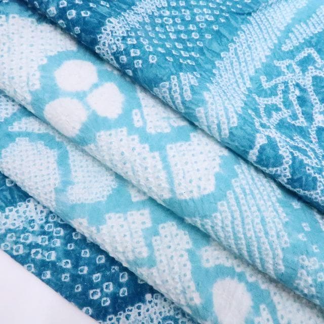 Y3375◆美品 有松鳴海絞り 綿 居敷当て付 手縫い仕立て 高級浴衣 夏着物