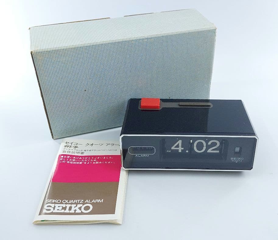 SEIKO ダイレクトクオーツ アラーム 時計 服部時計店 箱入 パタパタ時計