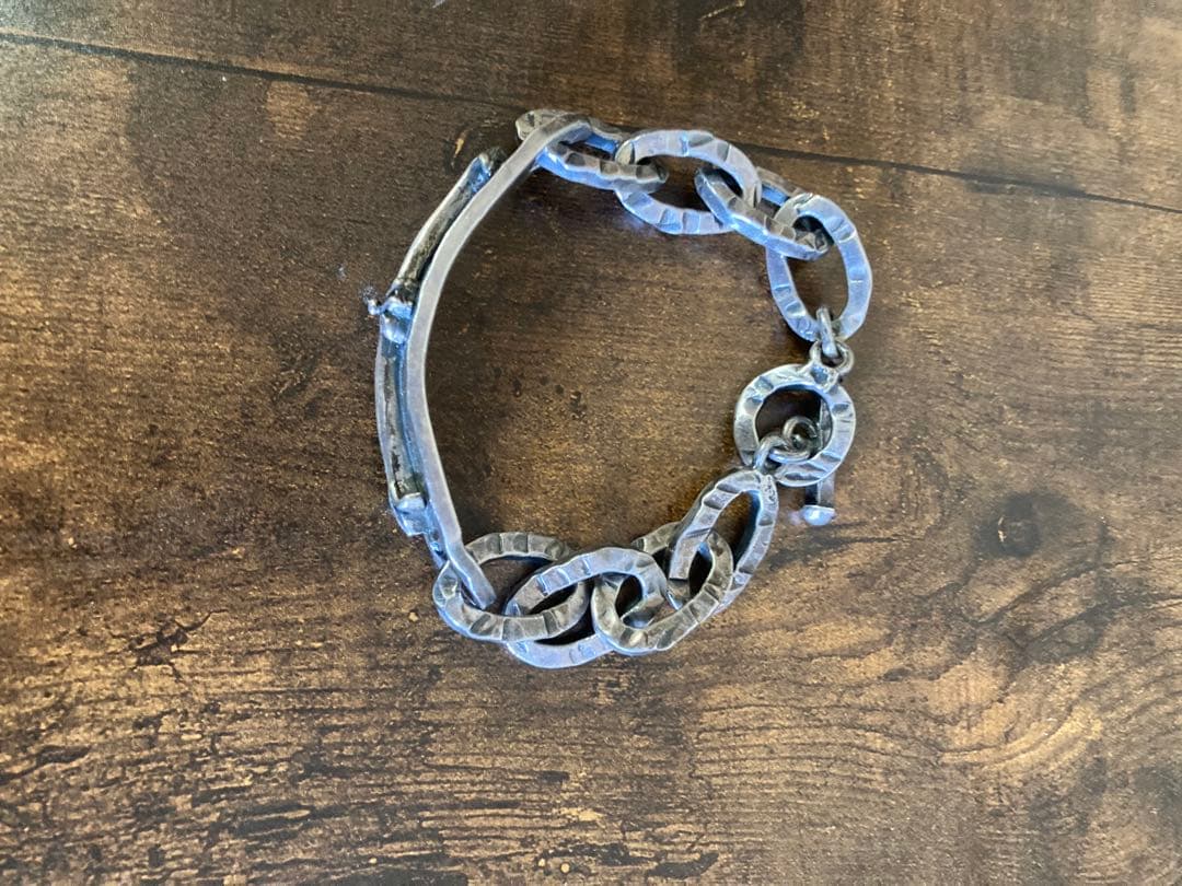 シルバーハンマードチェーンブレスレット　70g 925