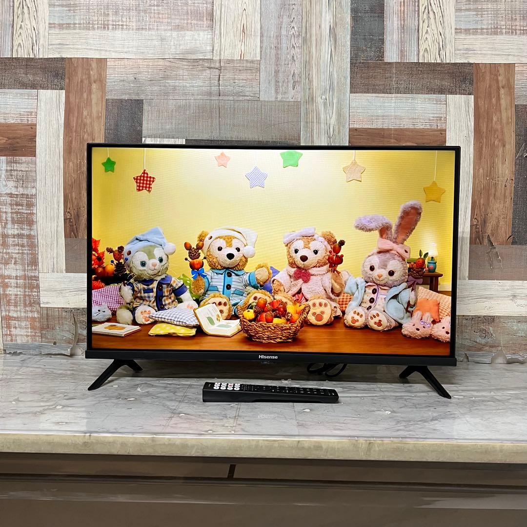 即日受渡❣️全国送料込今年購入ハイセンス32型液晶テレビネット動画視聴可チューナー