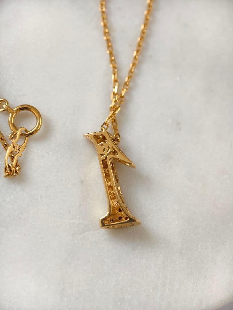 ゆきざき ノンブル ダイヤ ネックレス K18 0.17ct ギャランティ付属