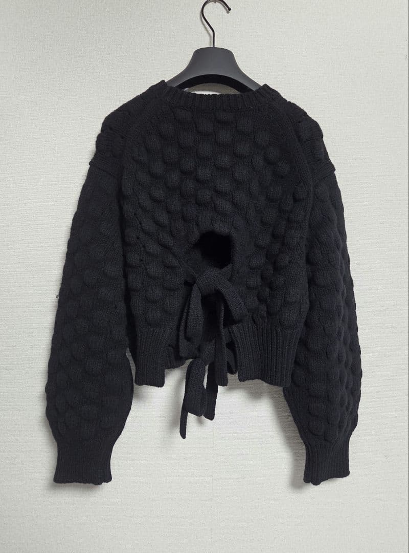 25AW ポコポコバックリボンニットプルオーバー