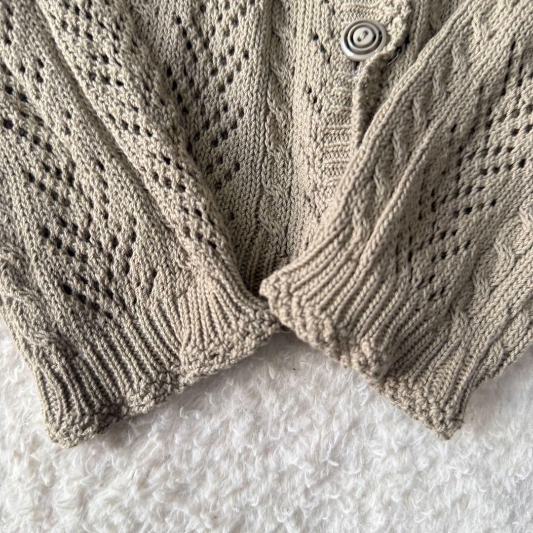 カネコイサオ スミレモチーフ レース編み カーディガン 未使用級