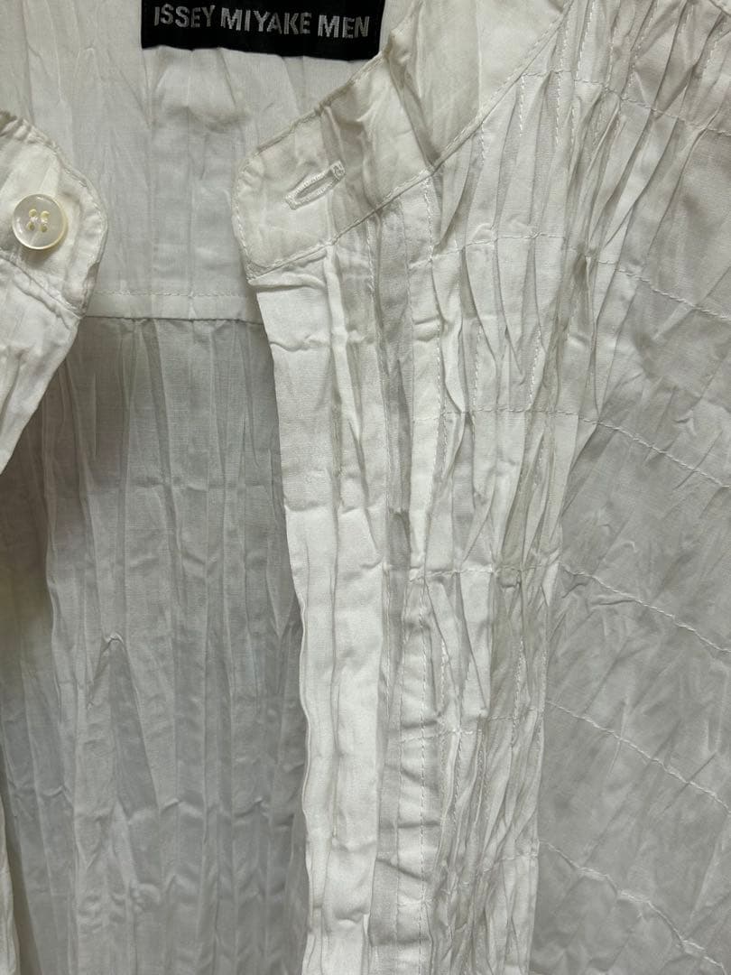 ISSEY MIYAKE MEN ホワイトプリーツシャツ