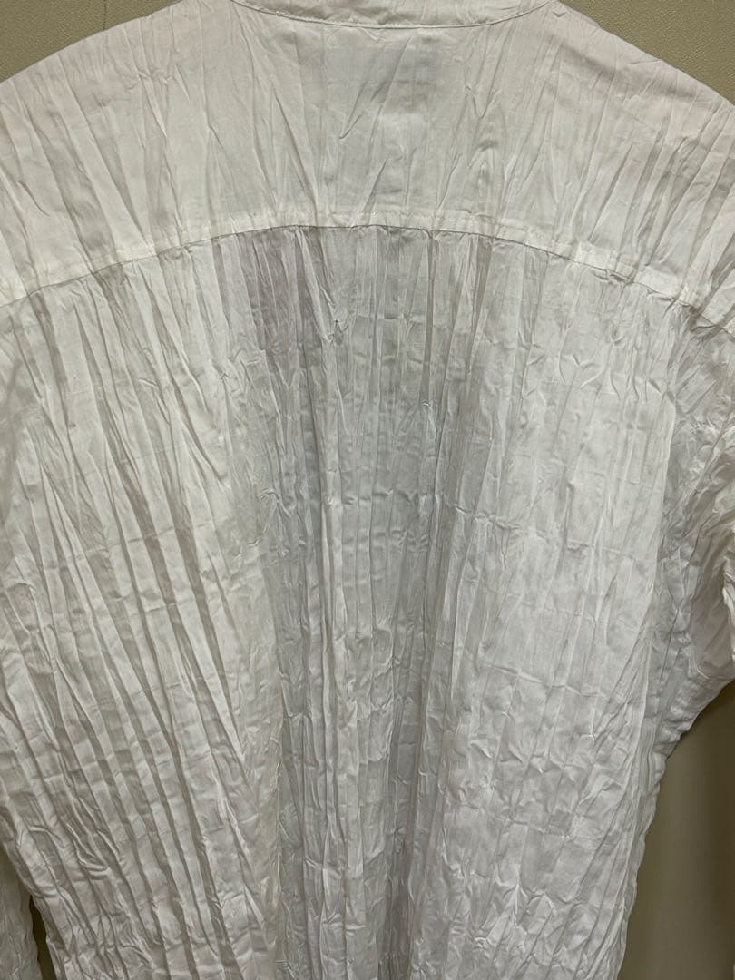 ISSEY MIYAKE MEN ホワイトプリーツシャツ