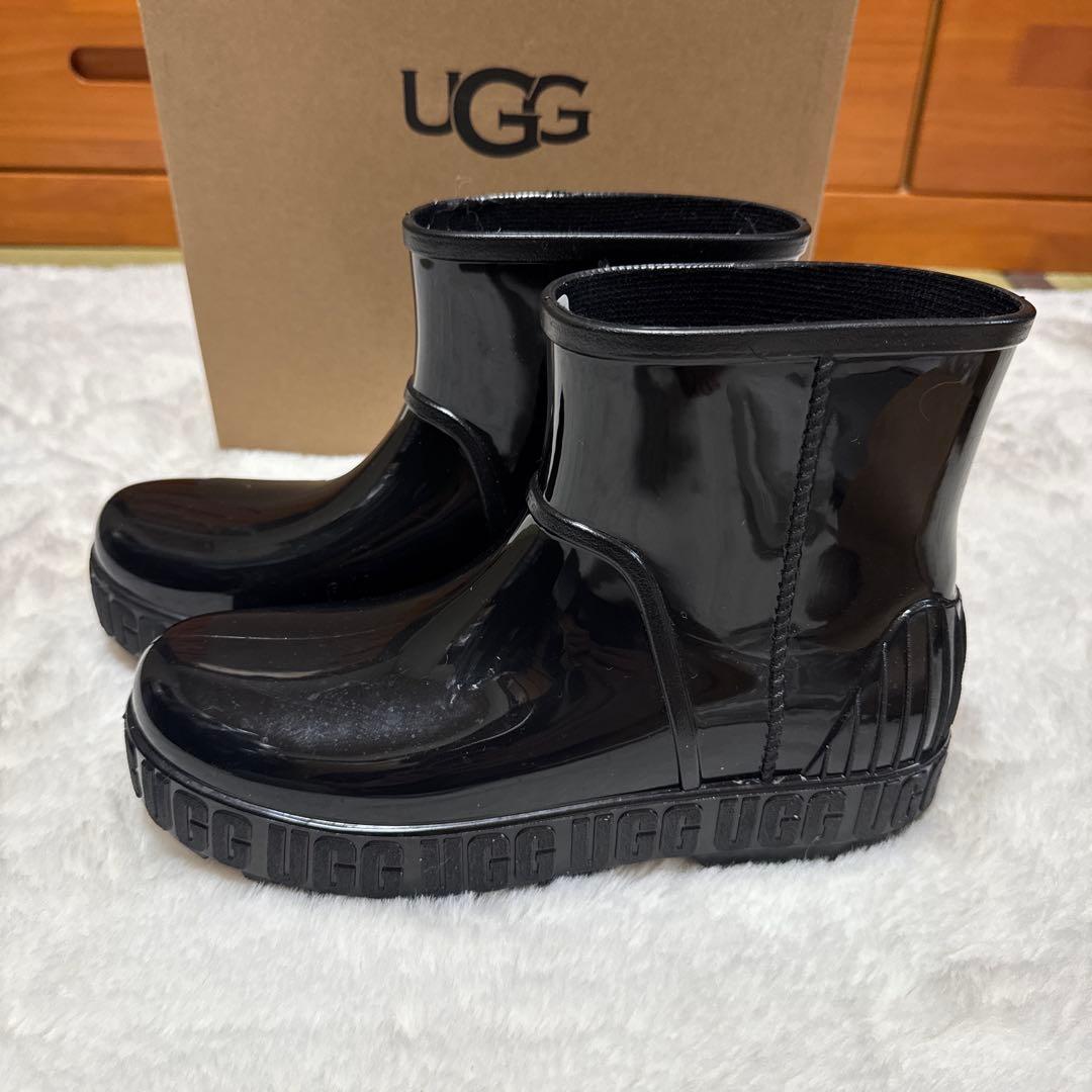 UGG アグ　ブーツ　レインブーツ　ブラック　25cm