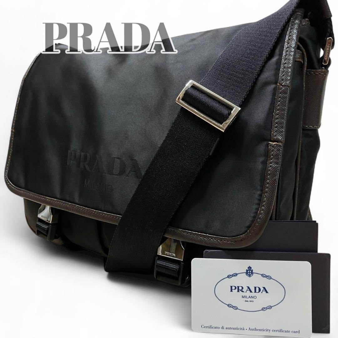 PRADA プラダ メッセンジャーバッグ ショルダーバッグ ビジネス　三角ロゴ