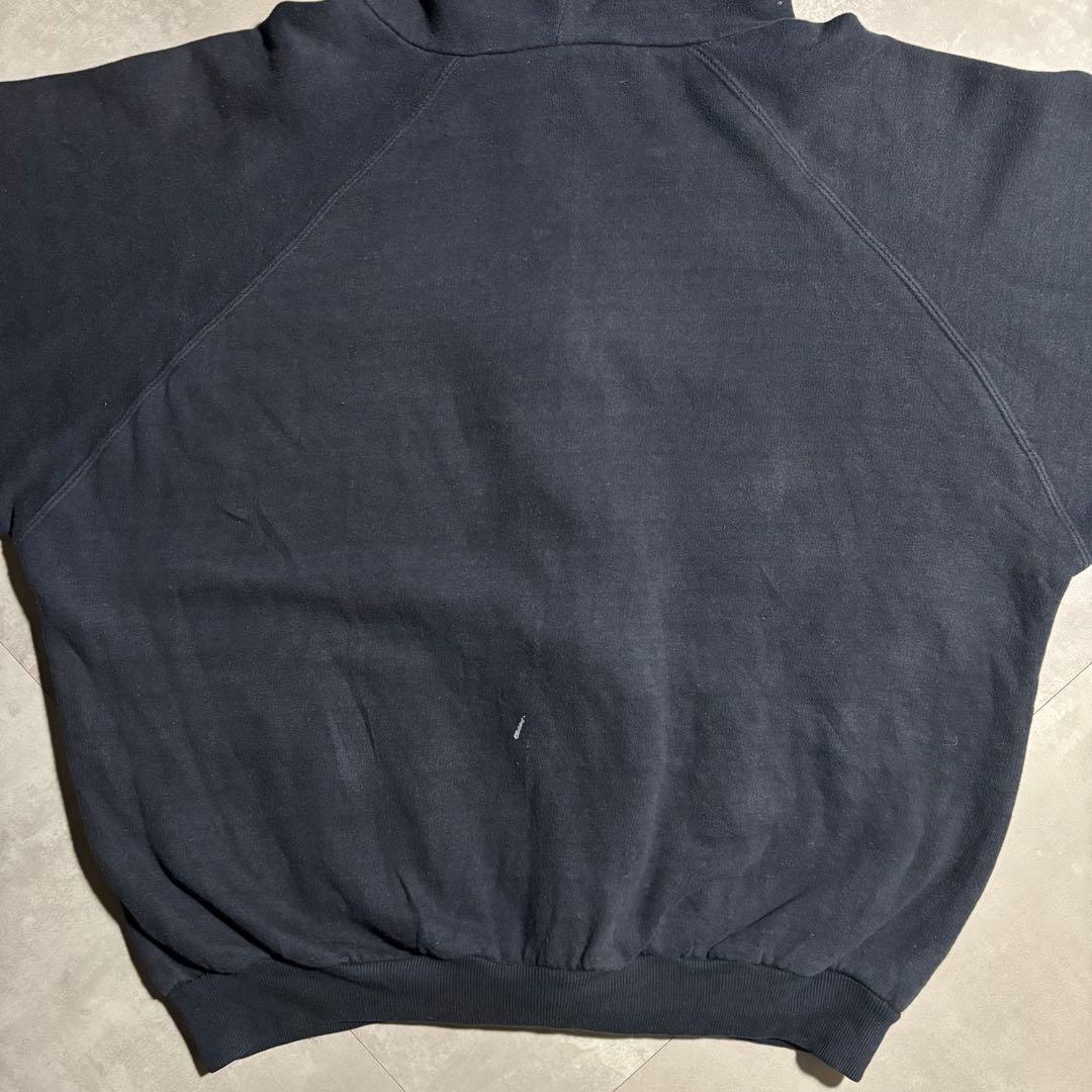 90s - vintage パーカー　ダブルフェイス　裏サーマル　フェード　紺色