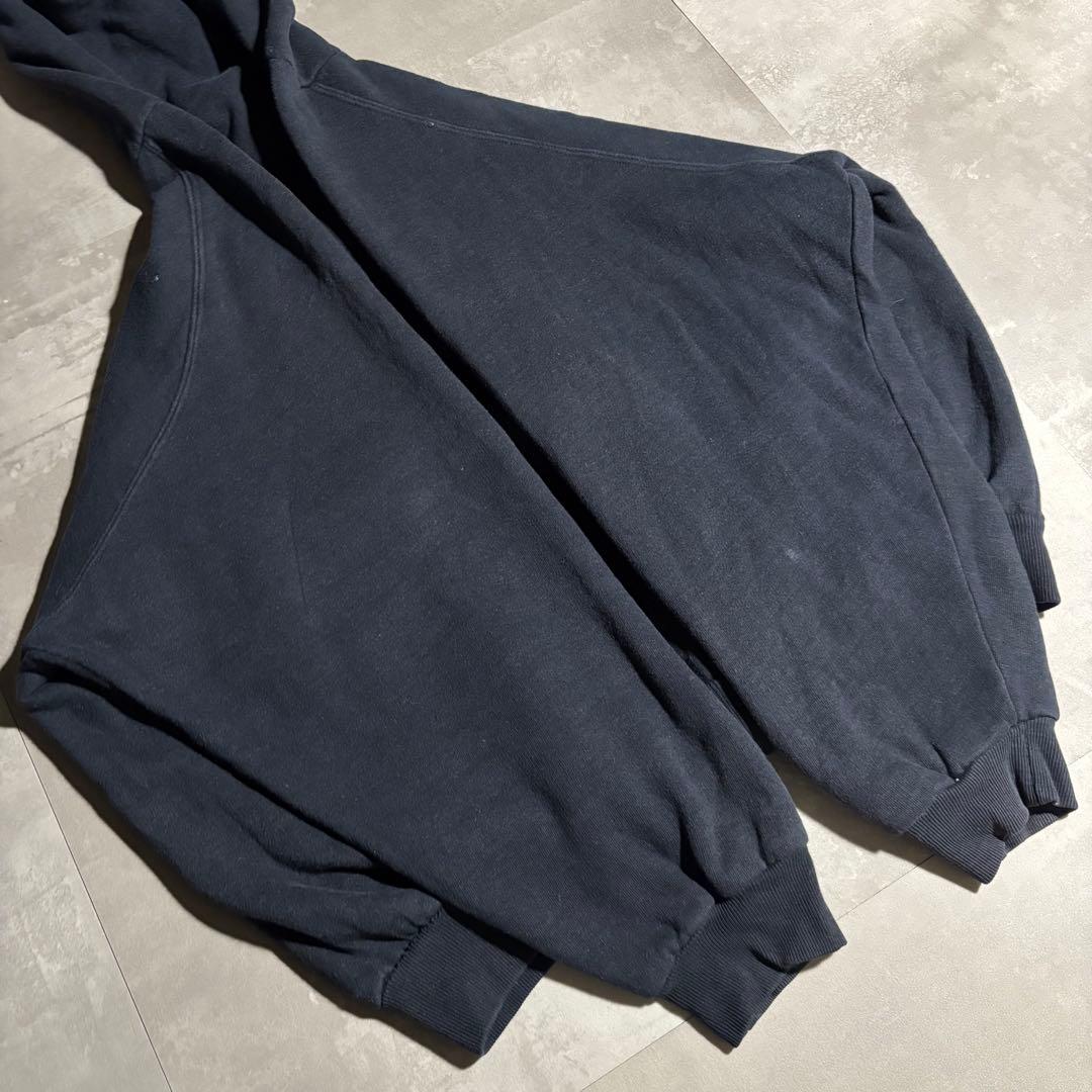 90s - vintage パーカー　ダブルフェイス　裏サーマル　フェード　紺色