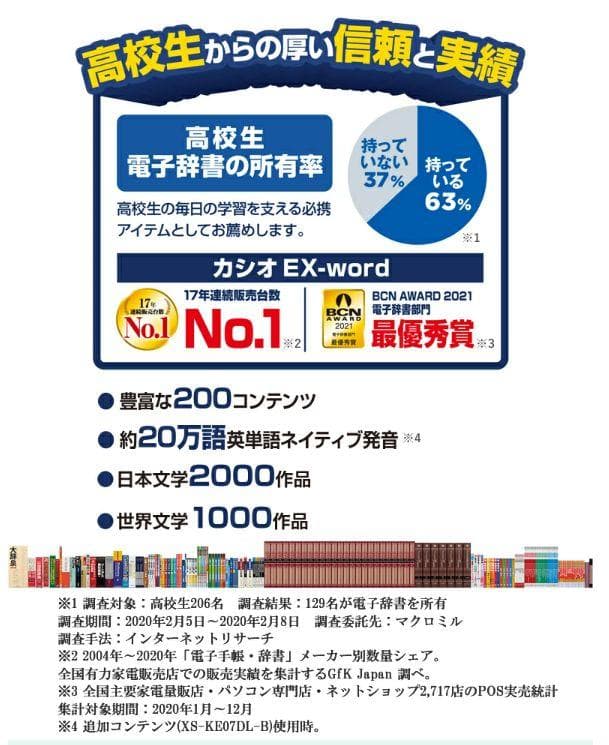 中高一貫校モデル【程度A/美品】CASIO 電子辞書 XD-SX4500 ②