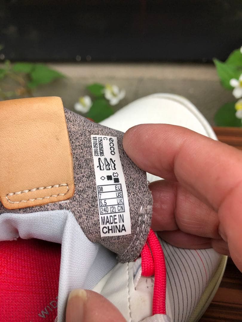 347番 美品ecco biom ゴルフシューズ38 24.0cmスパイクレス