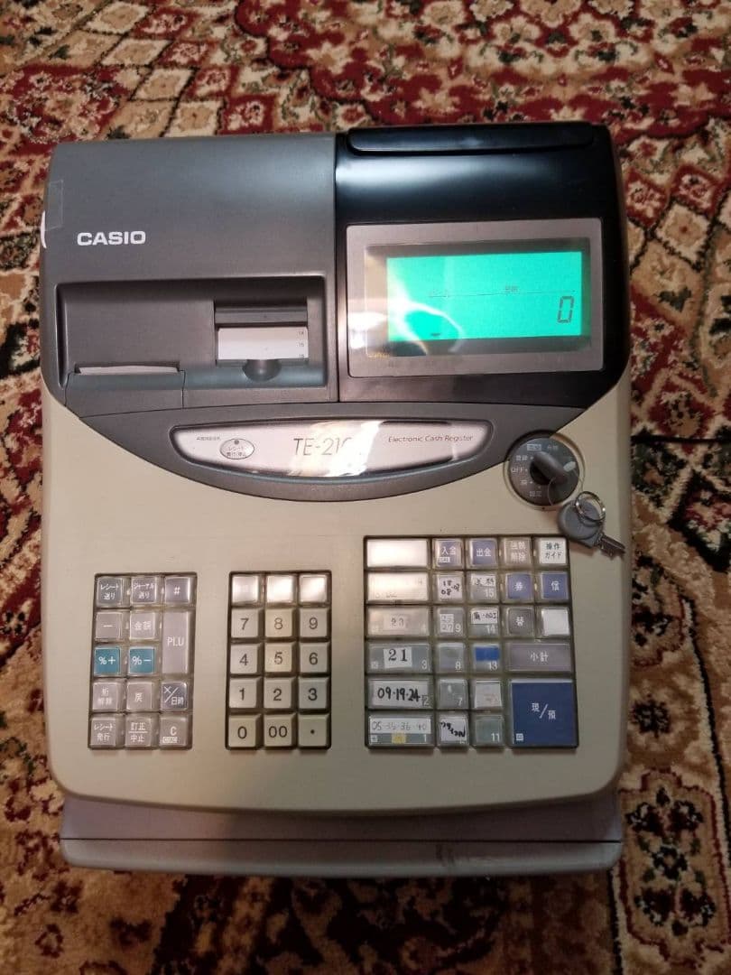 CASIOカシオ電子レジスター中古格安TE-2100説明書付き